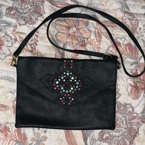 Black envelope purse